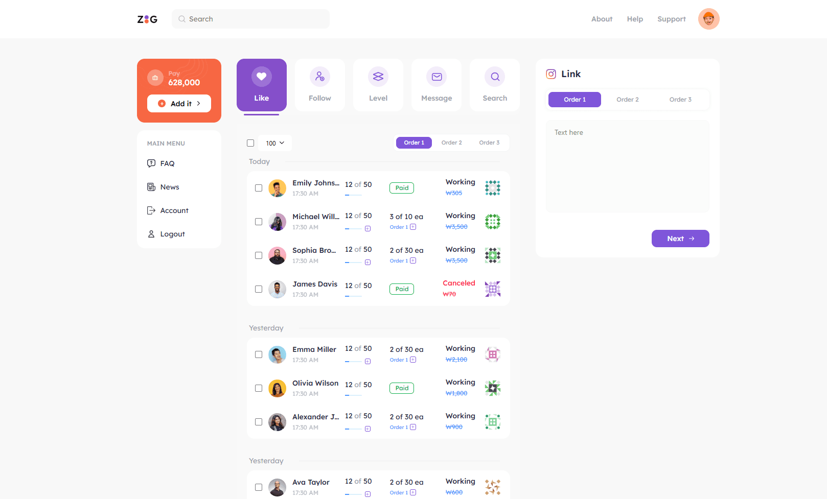 ZOG Dashboard